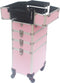 VDD Visagie make up koffer trolley - cosmetica schminken nagel koffer -4 in 1 - Roze