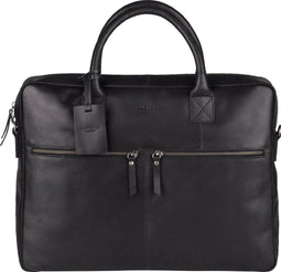 Burkely Bart - Laptoptas 15.6 inch - Hunter leer - Zwart