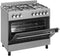 Wiggo WO-E906B(XX) - Gasfornuis - 5 pitten - 90 cm - 110 Liter - Energieklasse A - Rvs