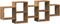 vidaXL - Wandschap - 129x18x42 - cm - bewerkt - hout - artisanaal - eikenkleurig