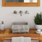 vidaXL - Gootsteen - 30x30x13 - cm - marmer - grijs