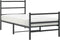 vidaXL - Bedframe - met - hoofd- - en - voeteneinde metaal - zwart - 90x190 - cm