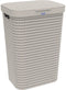 Rotho Country - Wasmand 55 l met deksel - Kunststof - Cappuccino