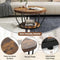 Coast CA87 - Salontafel - Ronde Onderplank - Bruintinten - 80 x 80 x 45 cm