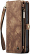 Caseme - Geschikt voor Samsung Galaxy S23 - Vintage 2 in 1 portemonnee hoes - Bruin