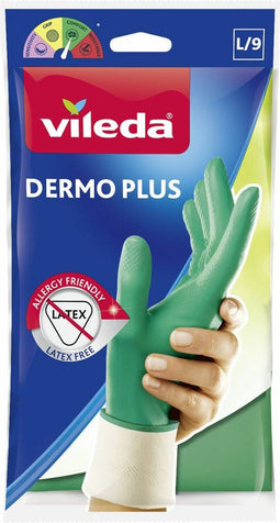 Vileda Dermo Plus - Handschoenen Large - Antislipstructuur - Groen