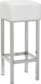 Barkruk Design met wit frame en zitting zwart