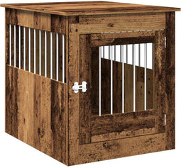 vidaXL - Hondenbench - 64,5x80x71 - cm - bewerkt - hout - oud - houtkleurig
