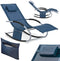 SoBuy OGS28-NB - Tuinstoel - Schommelstoel met Verstelbare Hoofdsteun - Marineblauw