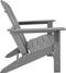 tectake® Joan - Tuinstoel - Ergonomische vorm met extra brede armleuningen - Grijs