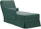 vidaXL - Chaise - longue - met - bolster&rechterarmleuning - fluweel - donkergroen