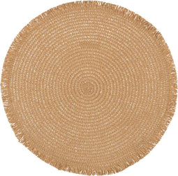 J-Line placemat Rond placemat - papier - lichtbruin - 6 stuks