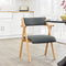 SoBuy FST98-SG - Opvouwbare Eetkamerstoel - Ergonomisch ontwerp - Donkergrijs