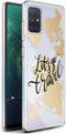 iMoshion Hoesje Geschikt voor Samsung Galaxy A71 Hoesje Siliconen - iMoshion Design hoesje - Transparant / Meerkleurig / Goud / Let's Go Travel