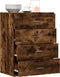 vidaXL - Dressoir - 60x39x80 - cm - bewerkt - hout - gerookt - eikenkleurig