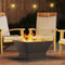 vidaXL - Tuinvuurschaal - Vierkant - Zwart - 60x60x35 - cm - Staal