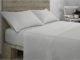 Verstelbaar onderlaken Alexandra House Living QUTUN Parelgrijs 140 x 1 x 200 cm