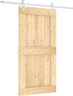 vidaXL - Schuifdeur - met - beslag - 100x210 - cm - massief - grenenhout