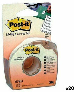 Plakband Post-it 658H Wit 25,4 mm x 17,7 m (12 Stuks)