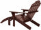 vidaXL - Tuinstoel - met - voetenbank - hout - bruin