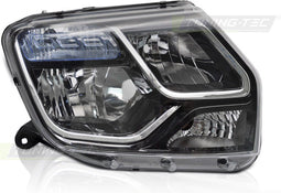 Koplamp rechts - voor Dacia Duster 2013-2017 - TYC - zwart