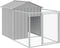 vidaXL - Hondenhok - met - dak - 117x609x123 - cm - staal - lichtgrijs
