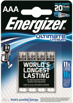 Energizer ENLITHIUMAAAP4 - Batterijen - 1150mAh - Zilver