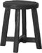 MUST Living Stool Gio Black,45xØ35 cm, black recycled teakwood with natural cracks