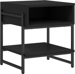 vidaXL - Salontafel - 40x40x45 - cm - bewerkt - hout - zwart