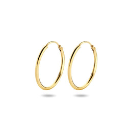 Marie-Celeste Oorringen - Ronde Buis 20 mm - Geelgoud (1 paar)