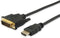 Equip HDMI - DVI(18+1) - Digitale Adapter Kabel 3m - Zwart