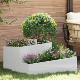 vidaXL - Plantenbak - 80x80x50 - cm - Gegalvaniseerd - Staal
