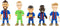 Figurenset Minix FC Barcelona - 5 Onderdelen - 7 cm (5 stuks)