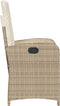 vidaXL - Tuinstoelen - 2 - st - verstelbaar - met - kussens - poly - rattan - beige