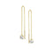 Sparkle14 Dames Oorhangers - Zirkonia - 7cm - Goud