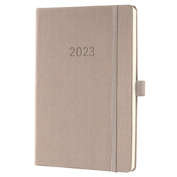 Agenda 2023 Sigel Conceptum A5 7dagen/2pagina's taupe - 3 stuks