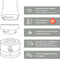 1166 Warm70 Draadloze flessenwarmer 70 graden Celsius, USB-oplaadbaar, universeel compatibel met 6 a