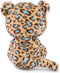 Nici Luipaard/jaguar Lassi - pluche knuffel - beige/blauw - 25 cm