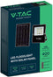 V-TAC VT-55050 Schijnwerpers op zonne-energie - IP65 - Zwarte behuizing - 400 lumen - 4000K