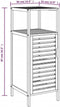 vidaXL - Badkamerkastje - met - schap - 36x33x87 - cm - bamboe
