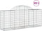 vidaXL - Schanskorven - 11 - st - gewelfd - 200x50x80/100 - cm - ijzer