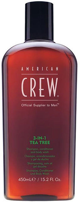 American Crew Tea Tree 3-in-1 Shampoo Conditioner & Body Wash | Voed de huid en kalmeert irritaties