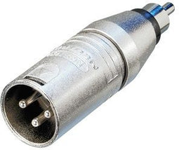 Neutrik NA2MPMM - XLR 3-pin naar RCA - Male/male - Zilver