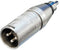 Neutrik NA2MPMM - XLR 3-pin naar RCA - Male/male - Zilver