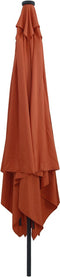 vidaXL - Vierkante - Tuinparasol - met - LED-licht - 295x245 - cm - Terracotta