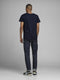 JACK&JONES JJEBAS TEE SS U-NECK NOOS - Heren T-shirt - 100% biologisch katoen - Maat S