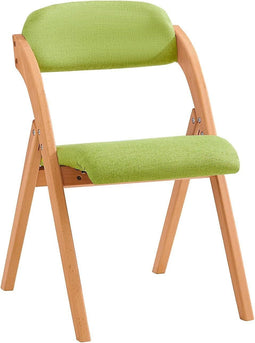 Sobuy - Opvouwbare Houten Stoel - Gewatteerde Zitting en Rugleuning - B47 x D57 x H79 cm