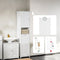 SoBuy BZR124-W - Hoge Badkamerkast - Slank ontwerp met wasmand - Wit 40x170x38 cm