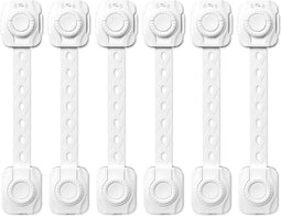 PEACE Kinderslot kastjes - Zelfklevend dubbel slot - Wit (6 stuks)