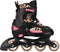 Nijdam Panther Poise - Skeelers - Verstelbaar - Zwart/Roze - Maat 33-37